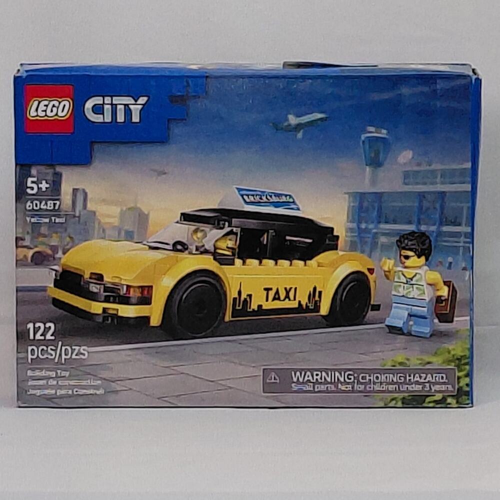 LEGO City Yellow Taxi Car Building Toy 60487 NIB